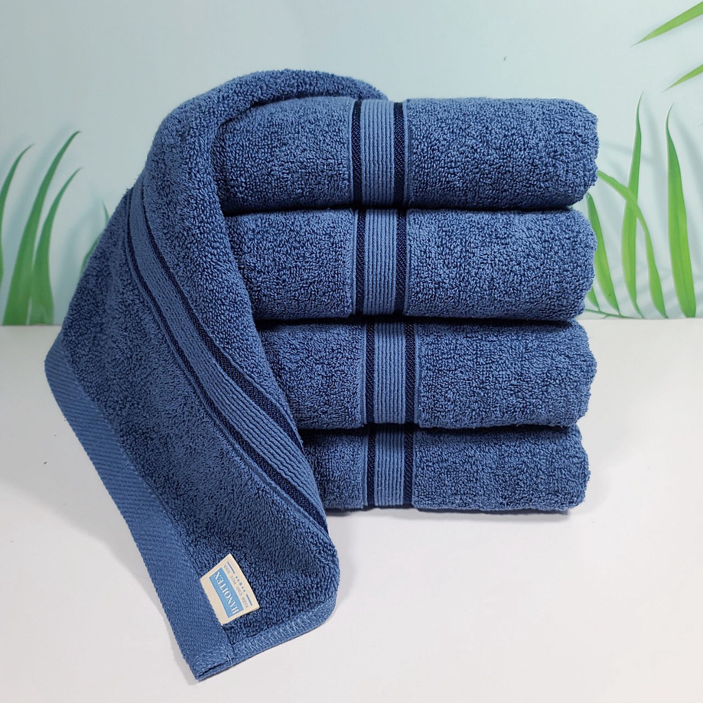 Khăn Trùm Đầu Cao Cấp HANOITEX 35*80cm 100% Cotton Mềm Mại, Thấm Hút Tốt, Không Phai Màu
