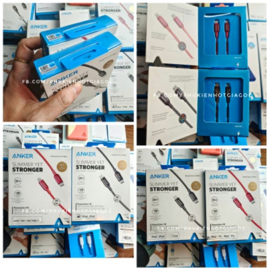 Cáp sạc nhanh PD C TO IP chuẩn MFI ANKER POWERLINE + III 0.9M bọc vải IP 13 Pro max / 12 - A8632 / A8832 / A8842 / A8843