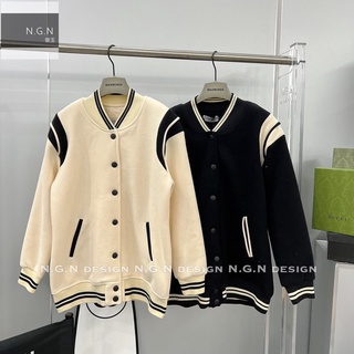 Áo khoác nỉ bomber bóng chày mã mới