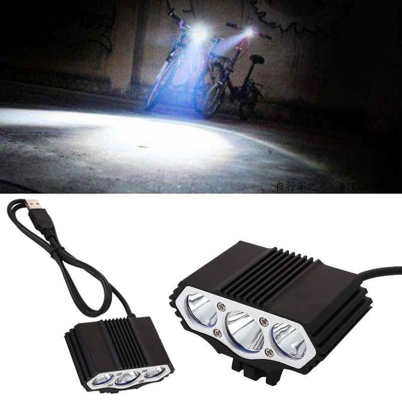 Đèn pin gắn xe đạp 12000LM Cree 3LED 3 chế độ chuyên dụng