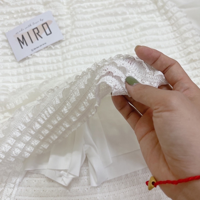 set áo croptop chân váy bộ áo phồng rúm mix chân váy ren sốp siêu hot cổ trụ dự tiệc cánh dơi ren bèo dáng A