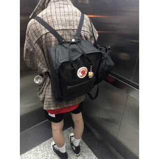 Balo kanken đen ( tặng kèm pin cài )