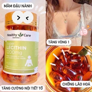 [CHỈ BÁN HÀNG ÚC] MẦM ĐẬU NÀNH HEALTHY CARE SUPER LECITHIN HIUPS LÀM ĐẸP DA,TANG VONG 1 [DATE XA]