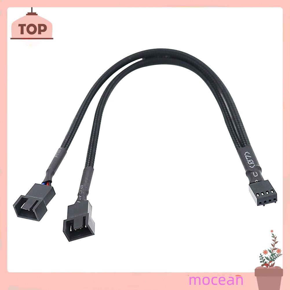 Mocean CPU PC Case Fan 4 Pin Extension Y Splitter Cable 4 Pin to 3/4 Pin Cable