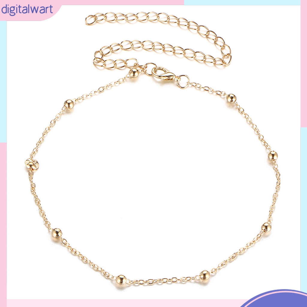 Vòng cổ choker dạng dây xích xỏ hạt tinh tế thời trang