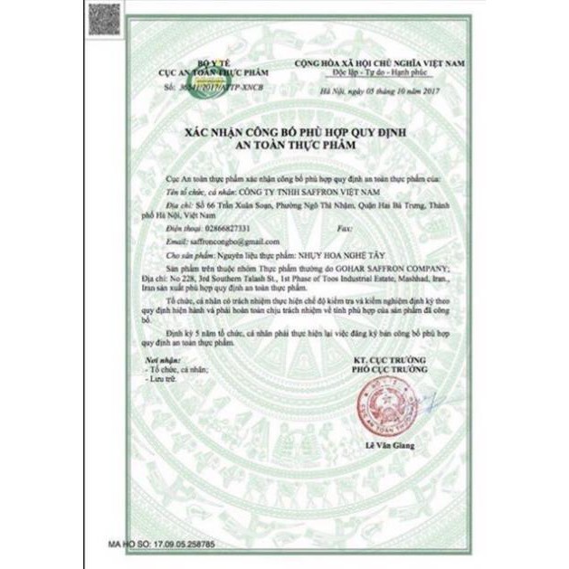 Saffron Nhuỵ Hoa Nghệ Tây hộp 1gr | BigBuy360 - bigbuy360.vn