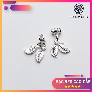 Charm S925 Thái hình 2 chiếc lá treo
