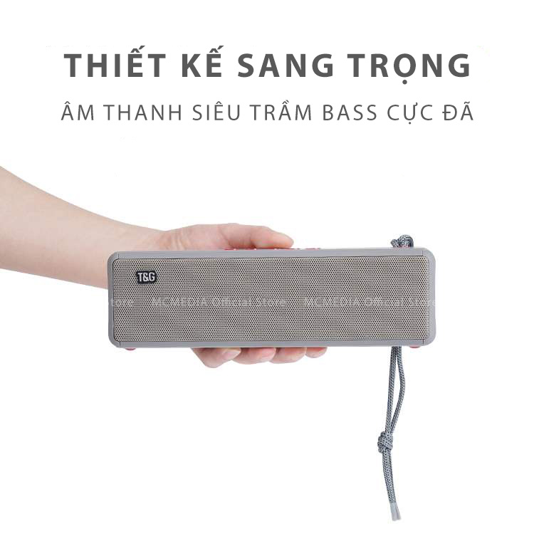 Loa Bluetooth Nghe Nhạc Hay Công Suất Lớn 10W Âm Thanh Siêu Trầm Extra Bass Pin Trâu Hỗ Trợ Bluetooth, Thẻ Nhớ, USB, AUX