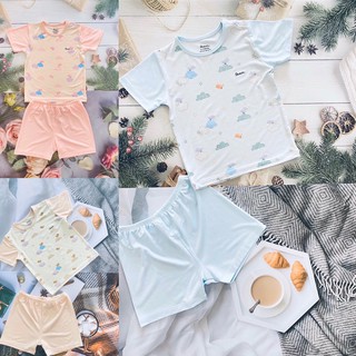 Bộ quần áo cộc tay cho bé trai bé gái (AVALER) petit, sợi tre mẫu mới 2020