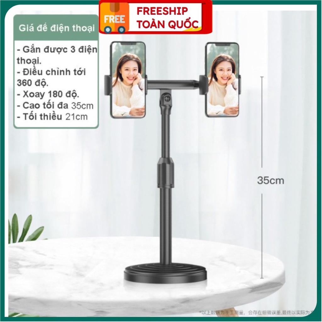 PVN33248 Kẹp Điện Thoại Livestream 2 Bên Để bàn siêu tiện lợi t2 .