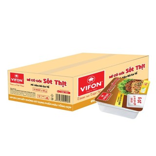 Thung 18 Mì Khay Có Gói Sốt Thịt Bò Xào Sa Tế 90g