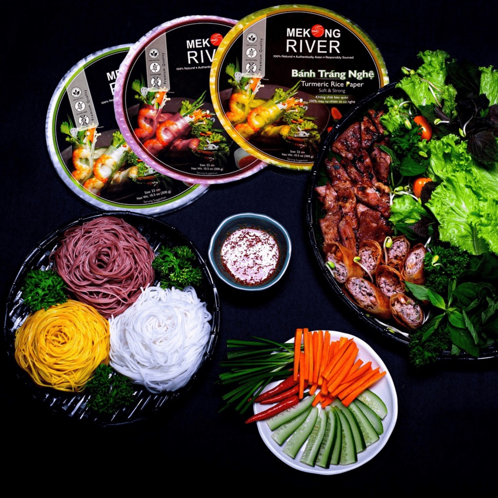 Bánh tráng cuốn gạo lứt Mekong River 300g giảm cân eat clean healthy (trắng, vàng-nghệ, hồng-củ dền) | WebRaoVat - webraovat.net.vn