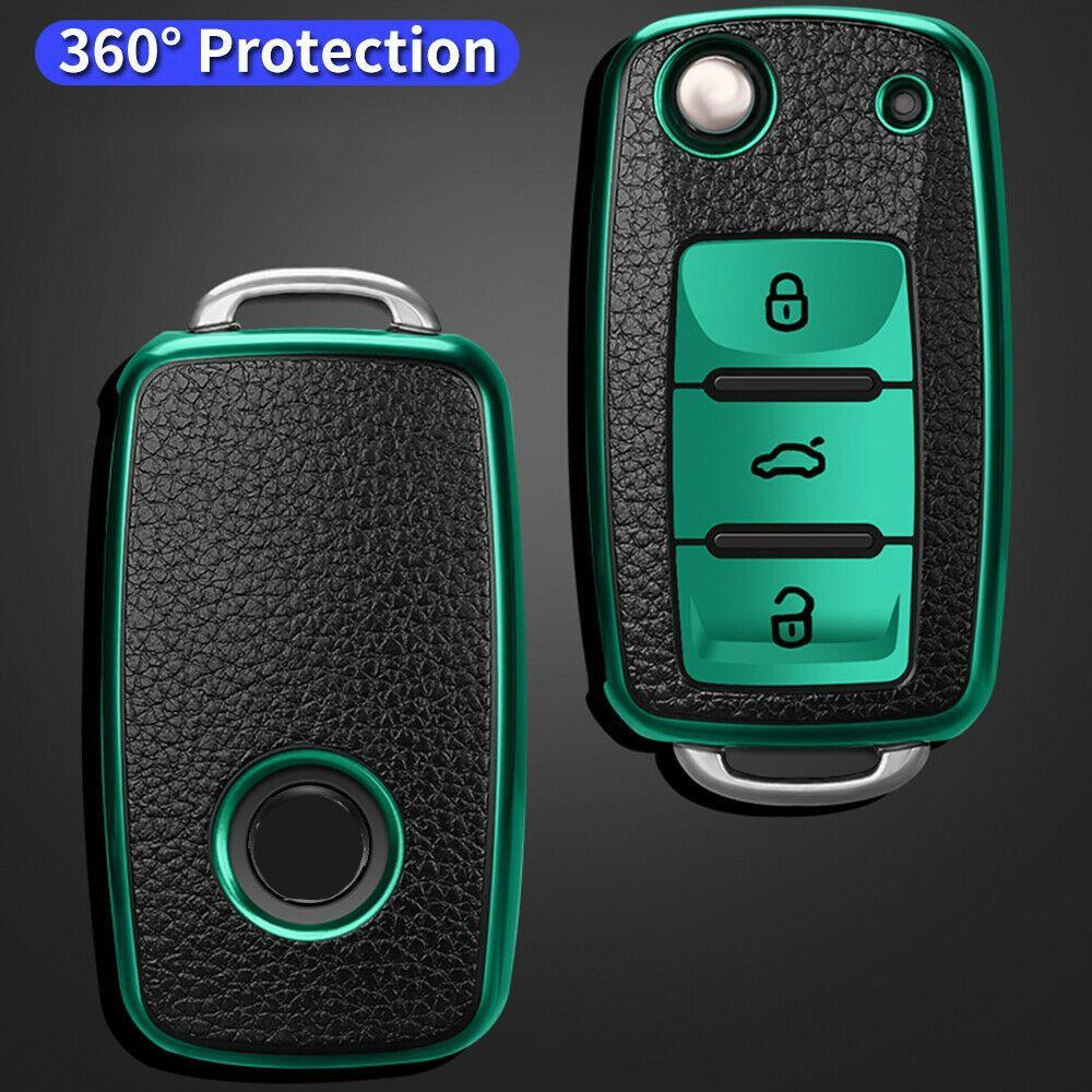 1 Vỏ Bảo Vệ Chìa Khóa Điều Khiển Từ Xa Bằng Da TPU Cho Xe Hơi Skoda Octavia3
