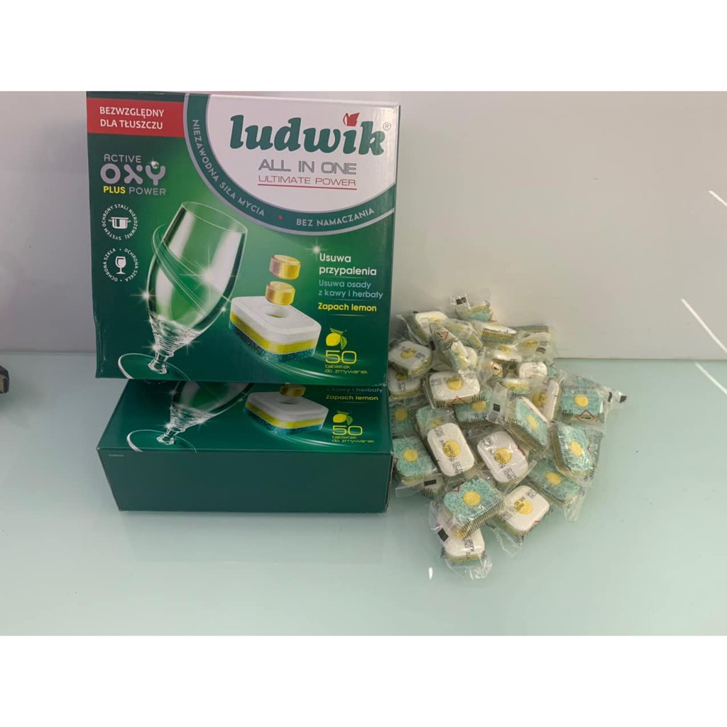 [LUDWIK NHẬP EU] Viên rửa chén Ludwik All in one ULTIMATE POWER 50 viên, giá tốt nhất, ICD MART