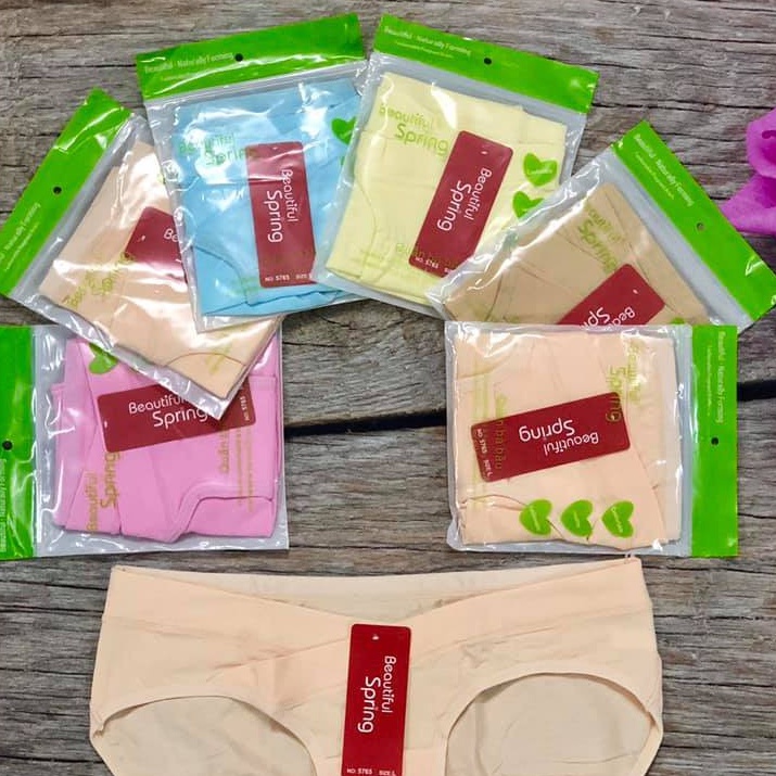 Quần lót bầu và sau sinh cạp chéo, COTTON CAO CẤP co giãn, thấm hút tốt, hàng đẹp túi zip từng quần riêng
