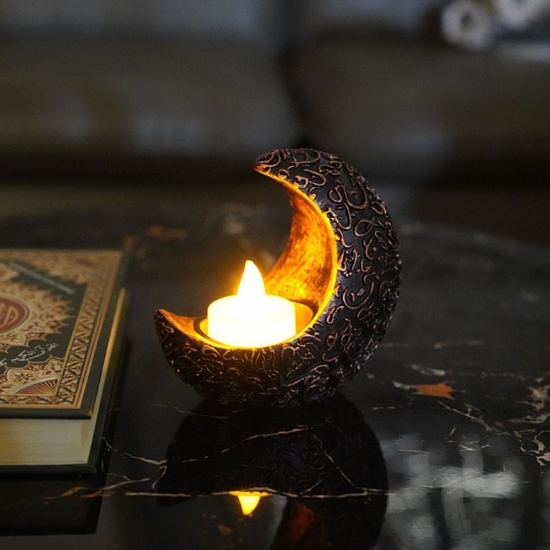 Giá Đỡ Nến Đèn LED Hình Mặt Trăng