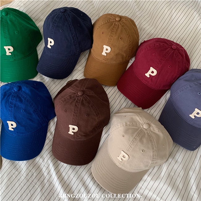 Nón lưỡi trai cotton in họa tiết chữ thời trang