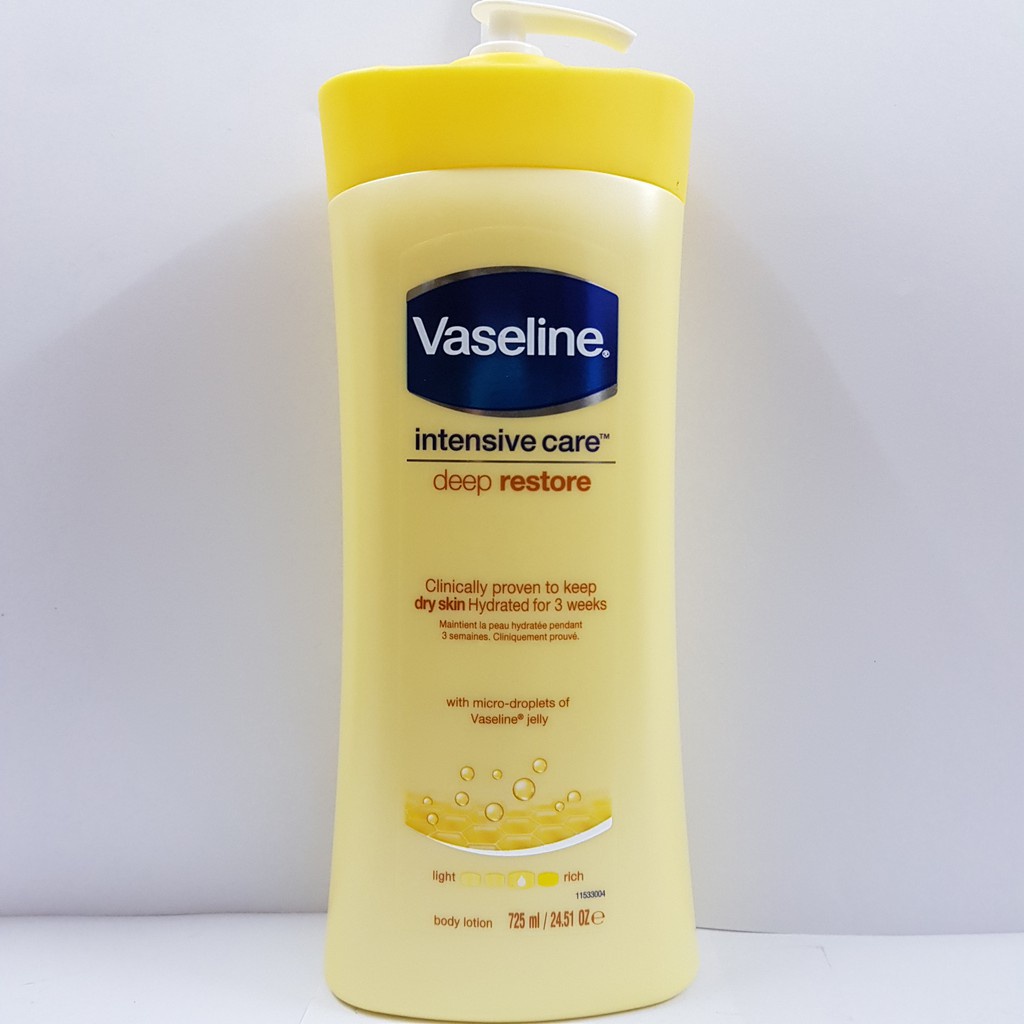 Kem Dưỡng Thể Vaseline Deep Restore Vàng 725ml