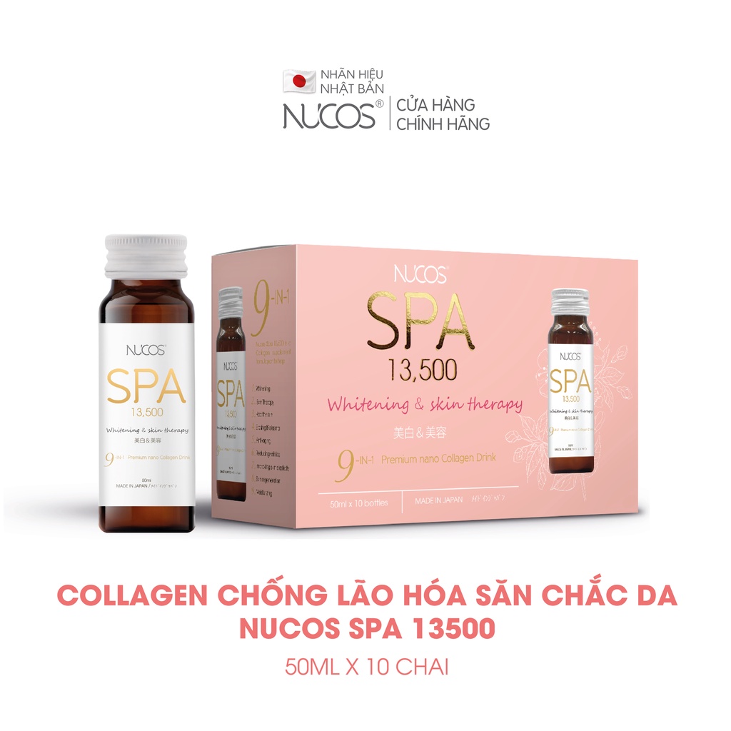 [Mã COSNU8 giảm 8% đơn 250K] Collagen chống lão hóa săn chắc da Nucos Spa 13500 50ml x 10 chai