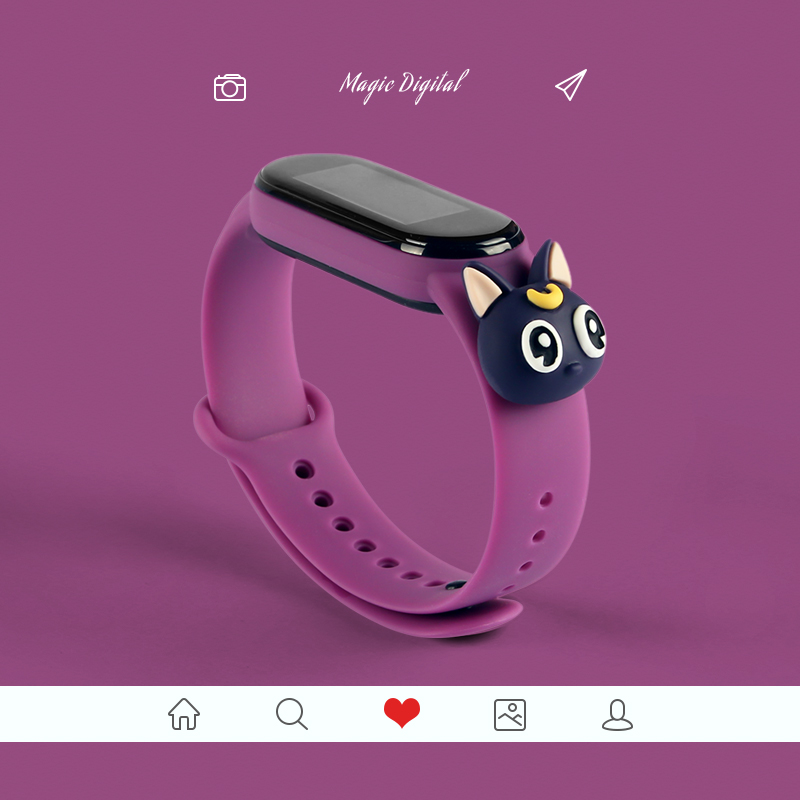 Dây Đeo Thay Thế Chất Liệu Silicon Màu Trơn Cho for Xiaomi Mi Band 5 / Mi Band 5