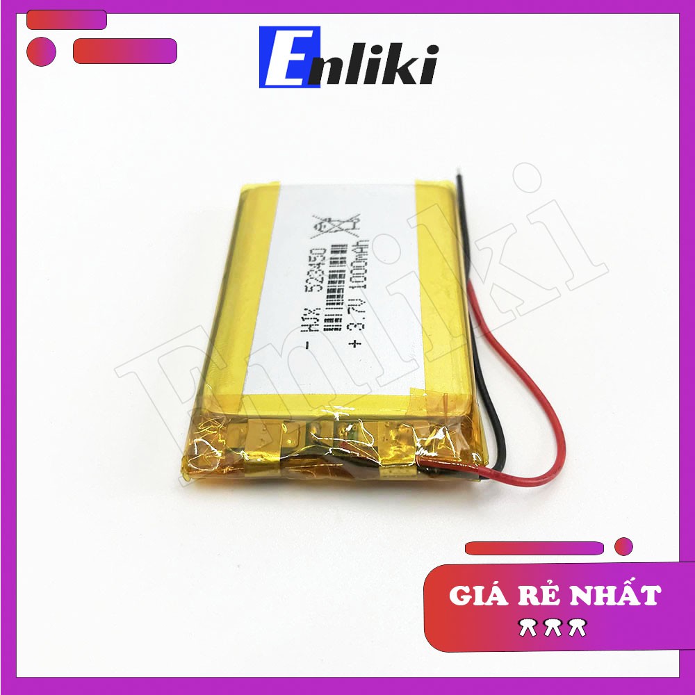 Pin Lipo Polymer 1000mAh 5.2x34x50mm 3.7V (Có Mạch Bảo Vệ)