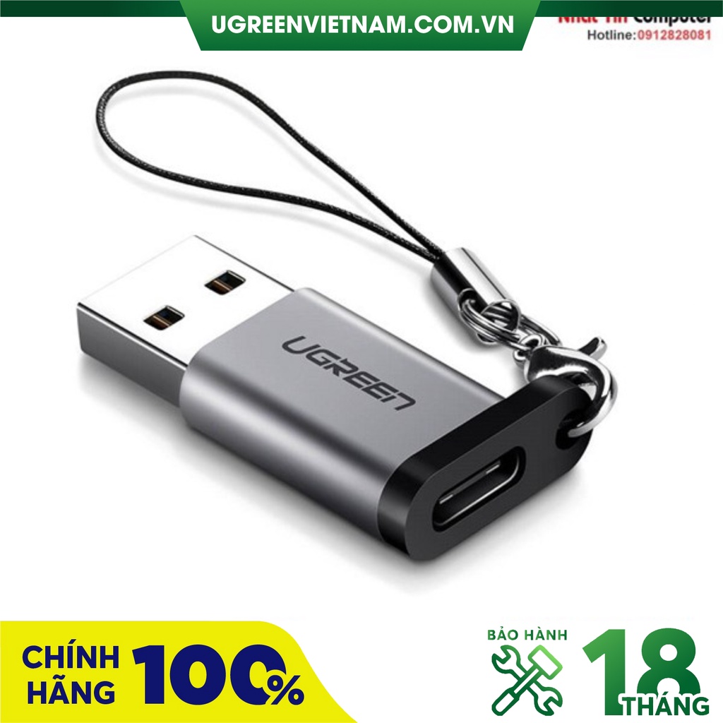 Đầu chuyển USB 3.0 to USB Type-C chính hãng Ugreen 50533 cao cấp