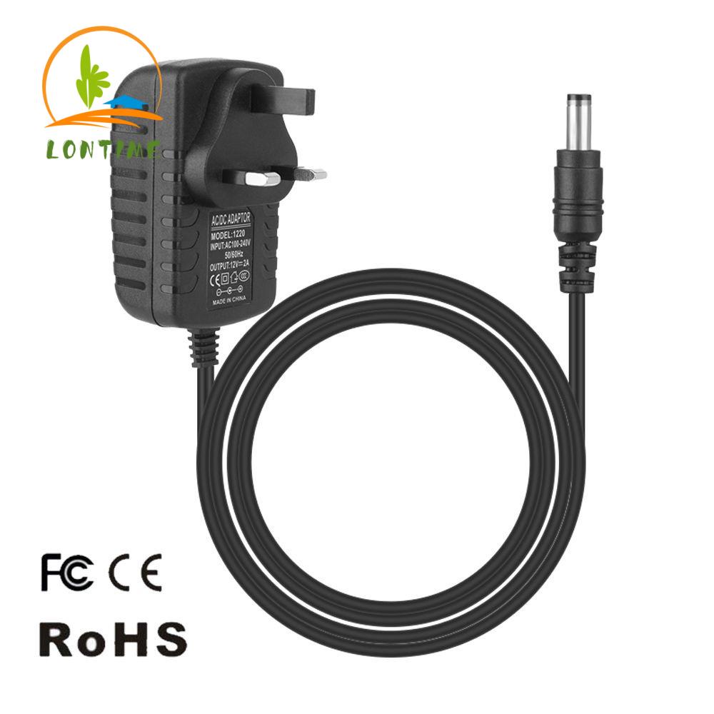 LONTIME Safety AC/DC Adapter LED Strip UK Plug Charger Mains Transformer CCTV Camera Universal 5V 12V 1A 2A 3A 100-240V Power Supply