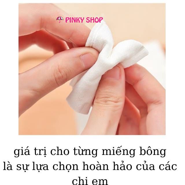 Bông tẩy trang 3 lớp Cotton Pads, bông tẩy trang Lameila túi 222 mếng nội địa trung Pinky Shop mã BTT3L