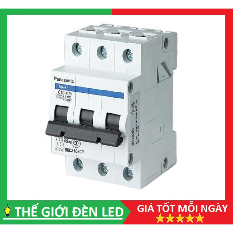 Cầu dao tự động Panasonic 3 PHA - 16A, 20A, 25A, 32A, 40A, 50A, 63A, 80A