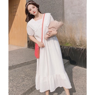  Đầm Bầu Quảng Châu Cao Cấp Tay Phồng Tiểu Thư Sang Chảnh T-Mie,Mã SP: MD4213 