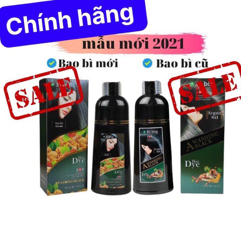 DẦU GỘI NHUỘM PHỦ BẠC ĐEN -NÂU B.I.B.O.P 500ml