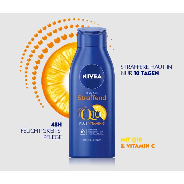 Dưỡng thể Nivea Q10 Vitamin C 400ML – Nội địa Đức