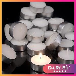 NẾN ĐỐT ĐÈN TINH DẦU TEALIGHT KHÔNG MÙI, KHÔNG KHÓI LOẠI 1 - 100 viên cháy đủ