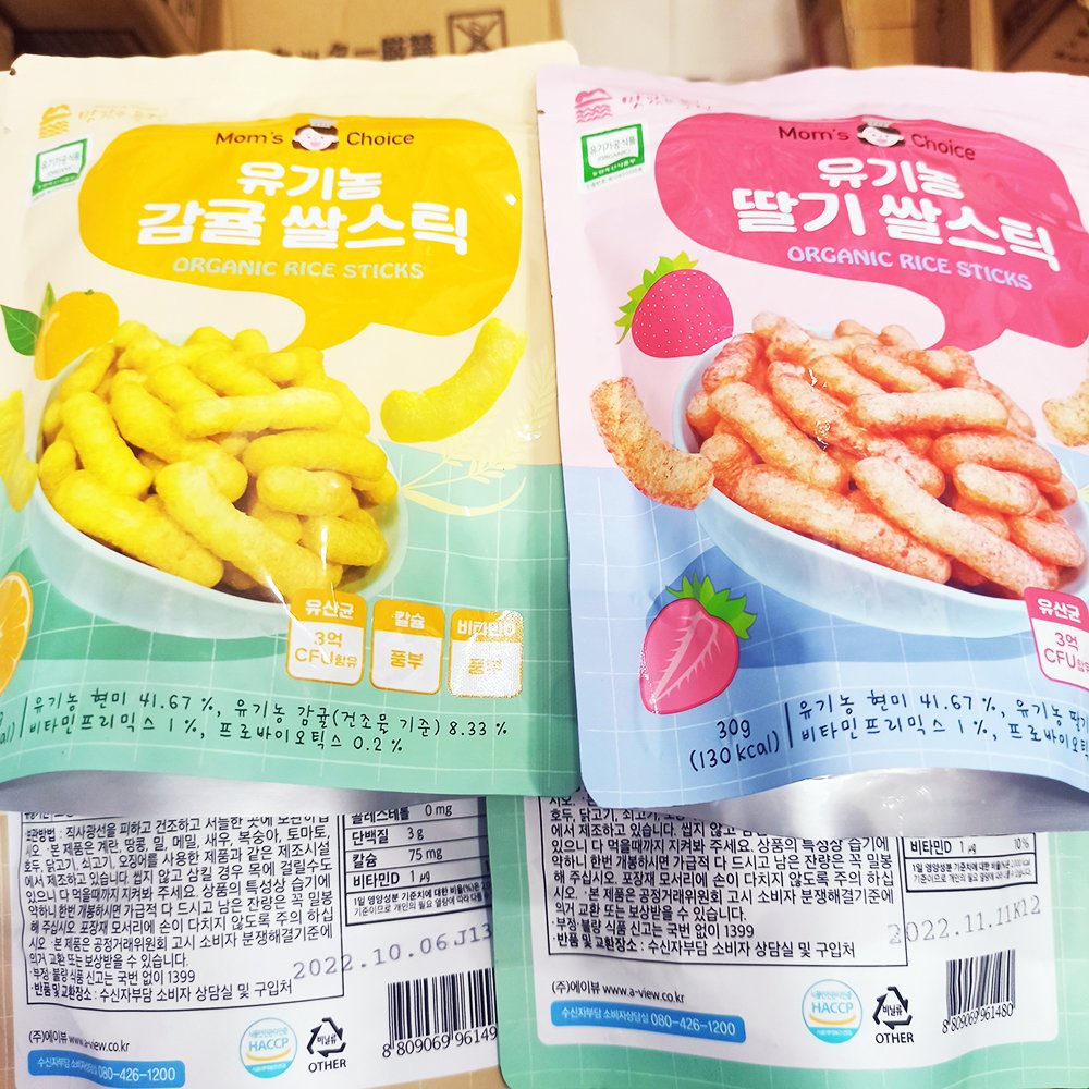 Bánh gạo que MOM’S CHOICE cho bé ăn dặm bổ sung thêm dưỡng chất [date 3/2024]