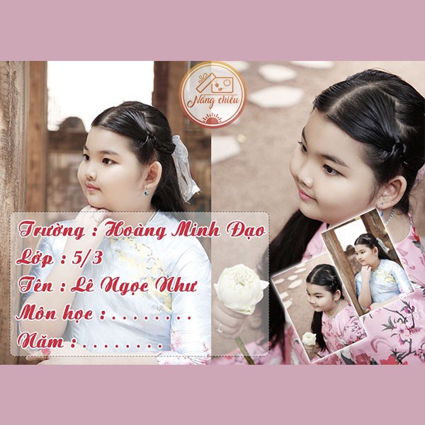 Nhãn vở in hình con yêu_ Nhãn vở in hình bé theo yêu cầu
