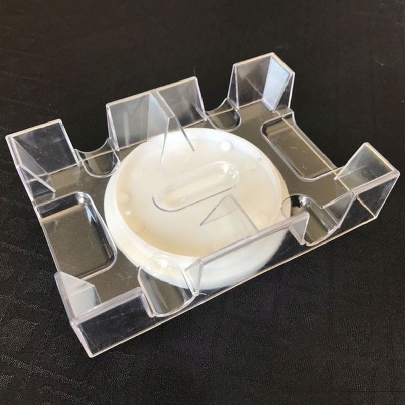 Khay Đựng Thẻ Chơi Game Canasta 2 / 6 Ngăn Trong Suốt Có Thể Xoay Được