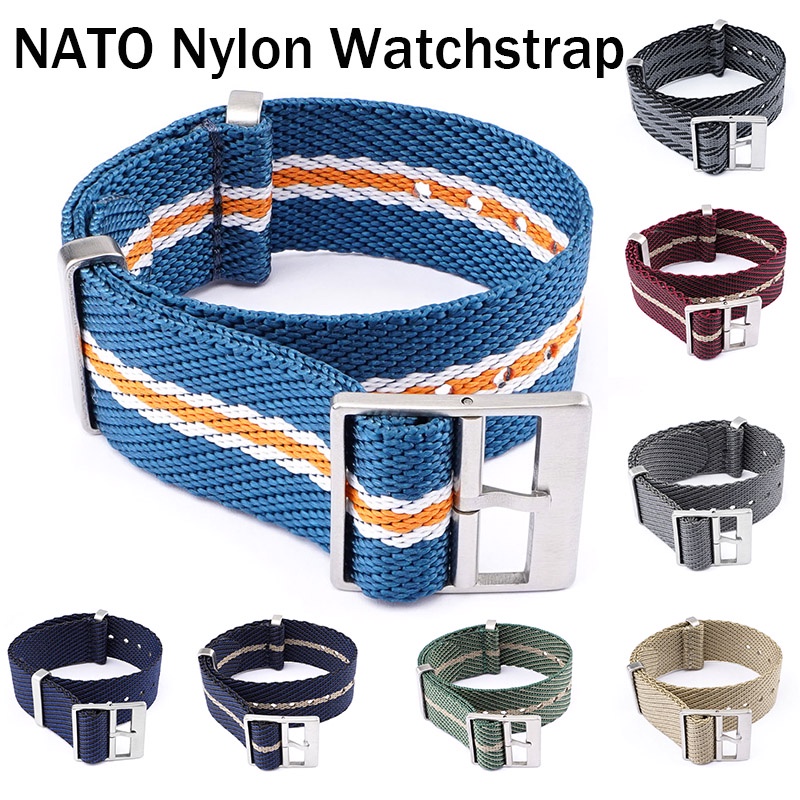 Dây Đeo Đồng Hồ Bằng Nylon Mềm 18mm 20mm 22mm 24mm Cho Nam Nữ
