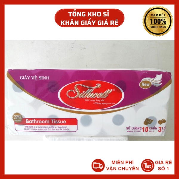 GIẤY VỆ SINH SILKWELL BỊCH 1KG X 3 LỚP