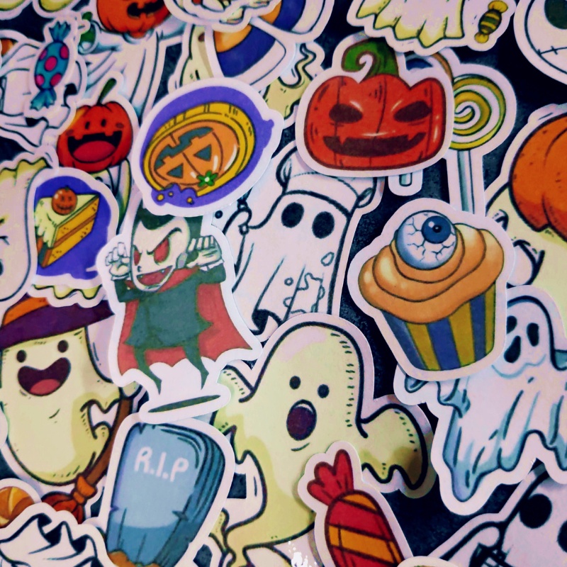 Set 30 hình dán sticker Halloween dễ thương
