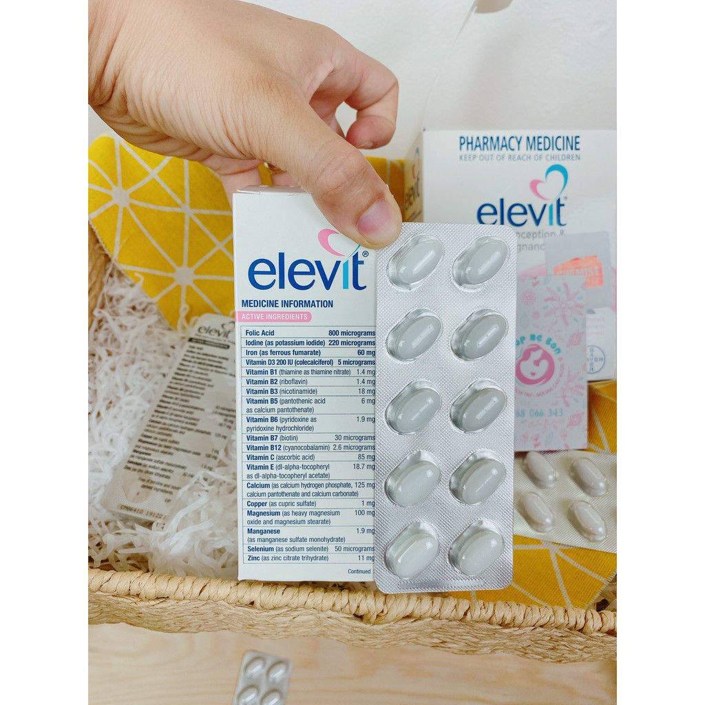 [Tem Chemist - Date 2024] Vitamin tổng hợp Elevit bầu và Sau sinh - Xuất xứ Úc