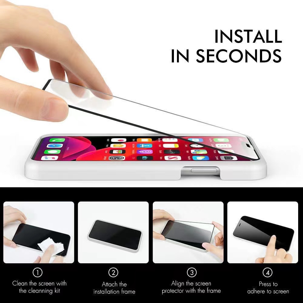 Cường lực full màn hình iphone , bảo vệ màn hình toàn diện - Tặng giấy lau màn hình