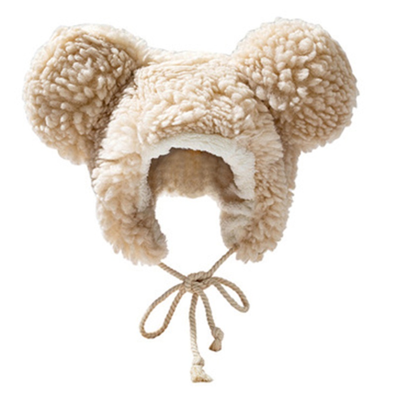 Mũ Len Lông Cừu Giữ Ấm Màu Sắc Đơn Giản Thời Trang