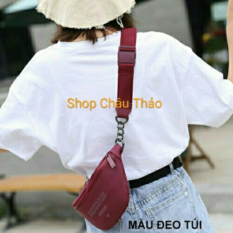 Túi đeo chéo bao tử da pu đá thời trang