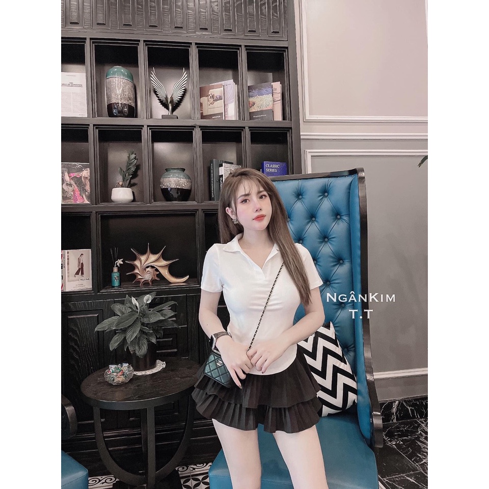 Áo thun tăm cổ đức đuôi tôm hàng Quảng Châu