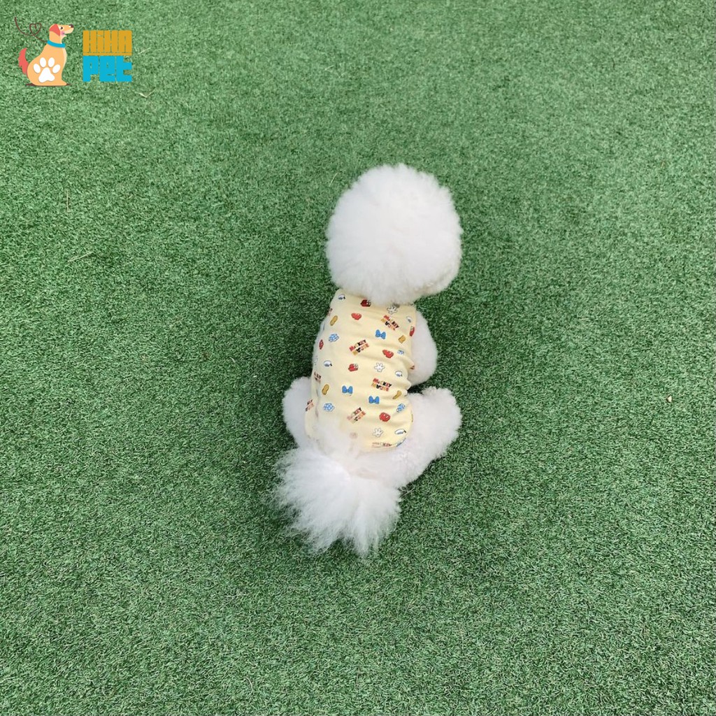 Áo Thun Ba Lỗ Mát Mẻ Chó Mèo Hoạ Tiết Mickey Quần Áo Thú Cưng Cao Cấp Hihapet.