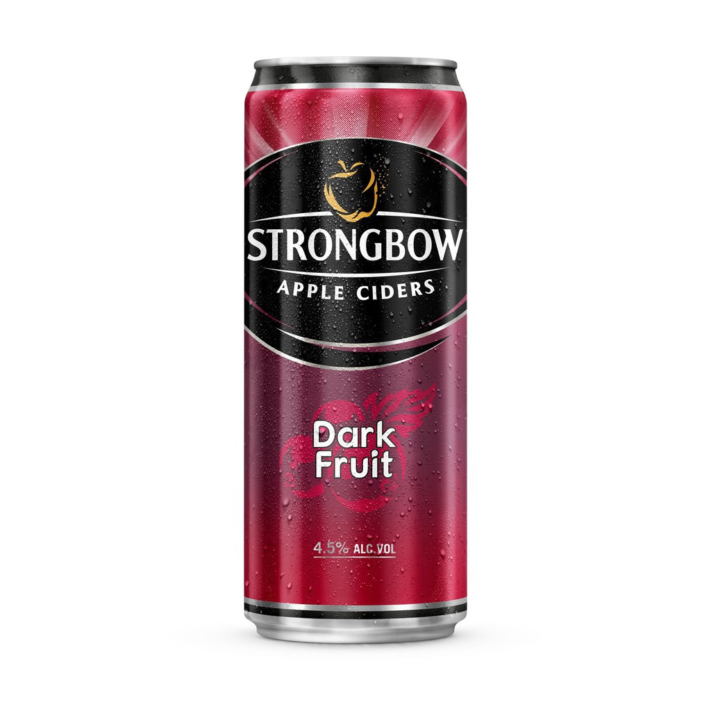 Combo 5 lon Strongbow MIX vị gồm Nho Đen / Dâu / Mật Ong / Táo