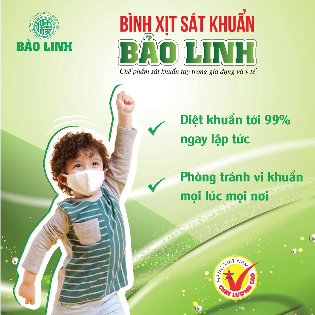 Bình Xịt Sát Khuẩn Tinh Dầu Bảo Linh 60ml và 100ml