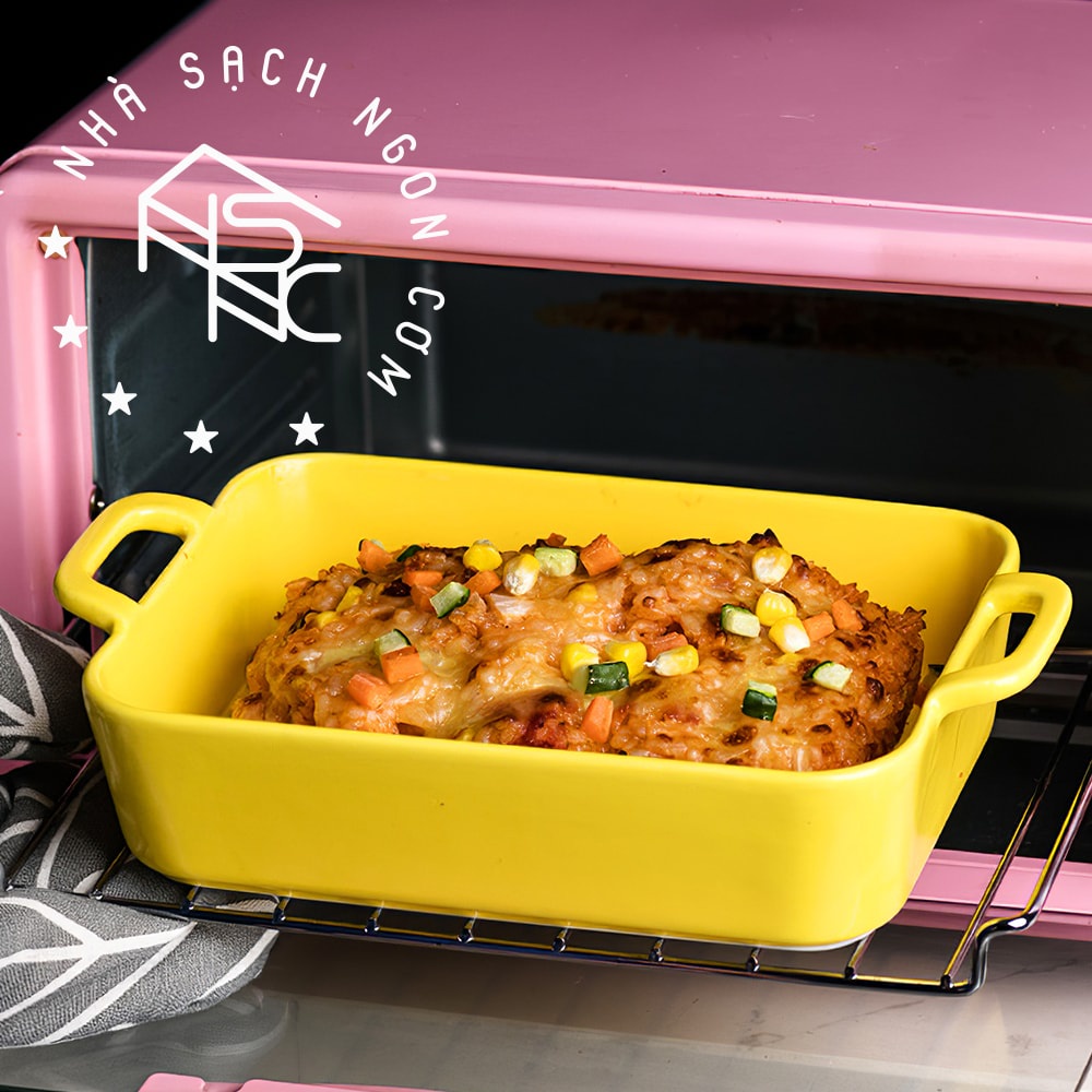 Đĩa nướng gốm có quai phong cách Bắc Âu SIYUE SY1436 (màu ngẫu nhiên)