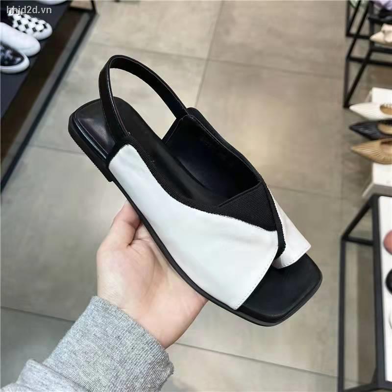 Giày sandal hở ngón mũi vuông phong cách cổ đIển thời trang mùa hè 2022 cho nữ