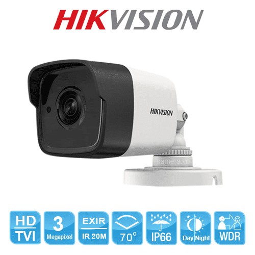 Camera HDTVI Starlight Hikvision DS-2CE16F1T-ITP 3MP  chính hãng bảo hành 2 năm